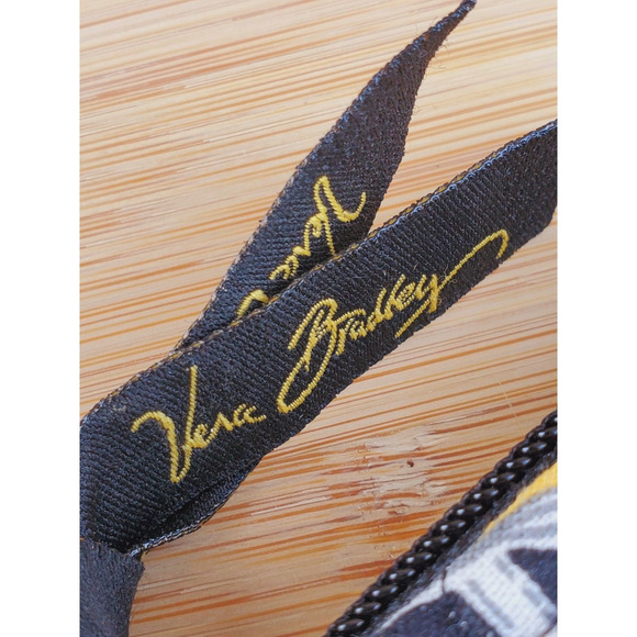 Vera Bradley Womens Yellow Bird Cosmetic Bag Case Floral Zipper 6''x 5'' - Picture 5 of 8